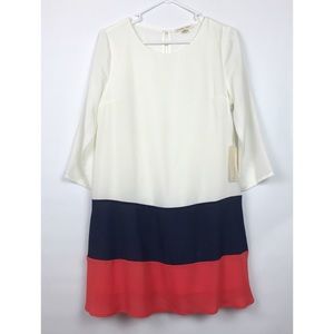 Double Zero color block long sleeve dress 483